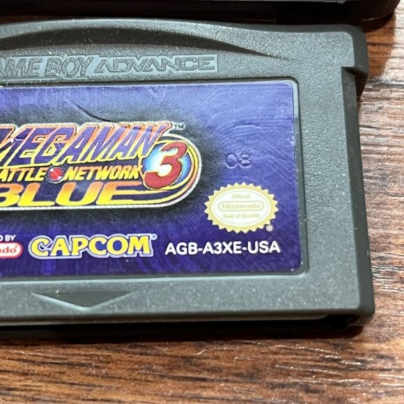 Vintage 2001 Gameboy Advance GBA Mega Man Battle Network 3 Blue Game Manual Case - Picture 3 of 12